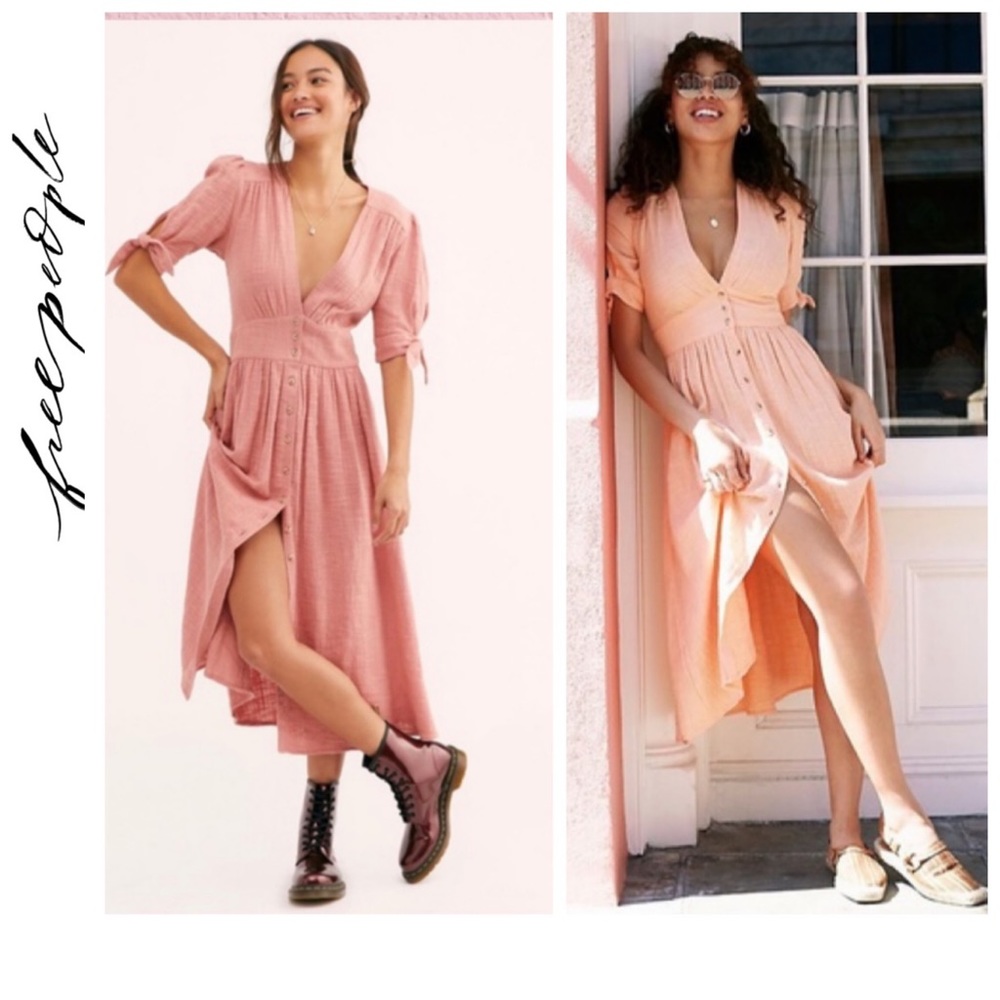 NWT Free People Love Of My Life Midi Dress - Picture 2 of 14